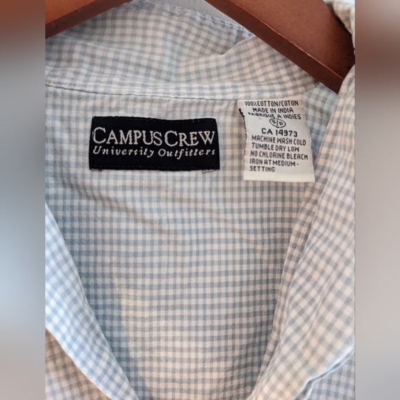 ✨ Baby Blue Button down gingham top - Picture 3 of 3